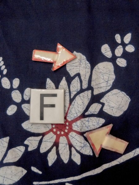 画像19: O0228D 女性用注染浴衣  綿 藍, 花 【中古】【USED】【リサイクル】 ★★☆☆☆【O0228D】 (19)