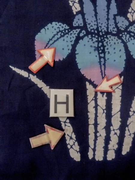 画像21: O0228E 女性用注染浴衣  綿 藍, あやめ 【中古】【USED】【リサイクル】 ★★☆☆☆【O0228E】 (21)