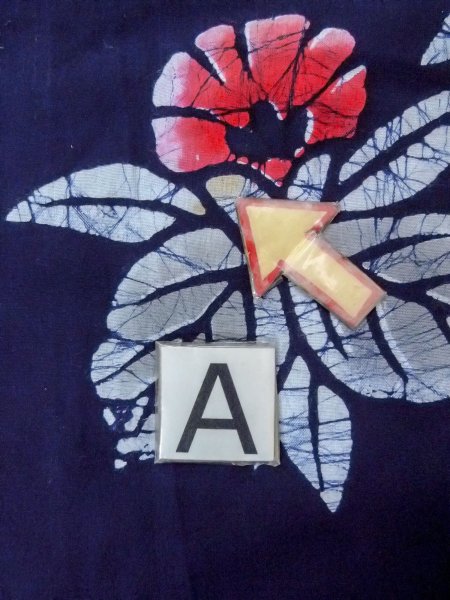 画像14: O0228F 女性用注染浴衣  綿 藍, 花 【中古】【USED】【リサイクル】 ★★★☆☆【O0228F】 (14)