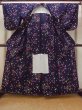 画像2: O0228G 女性用浴衣（日本製）  綿 藍, 花 【中古】【USED】【リサイクル】 ★★★☆☆【O0228G】 (2)