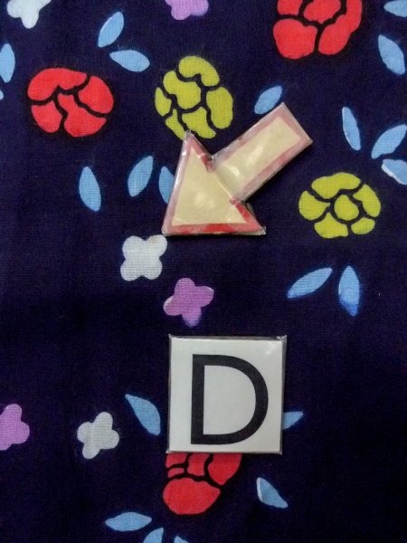 画像17: O0228G 女性用浴衣（日本製）  綿 藍, 花 【中古】【USED】【リサイクル】 ★★★☆☆【O0228G】 (17)