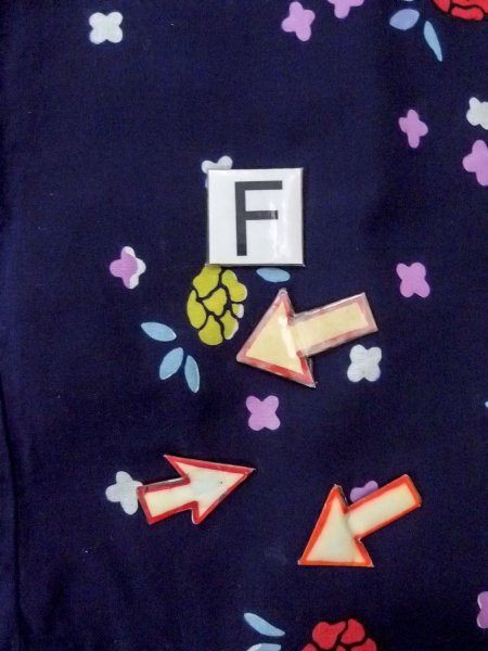 画像19: O0228G 女性用浴衣（日本製）  綿 藍, 花 【中古】【USED】【リサイクル】 ★★★☆☆【O0228G】 (19)