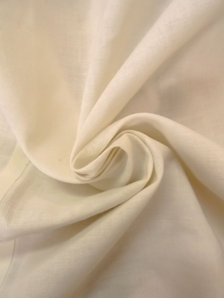 画像14: O0228H 女性用浴衣（日本製）  綿麻 白, 花 【中古】【USED】【リサイクル】 ★★☆☆☆【O0228H】 (14)