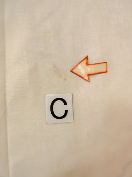 画像18: O0228H 女性用浴衣（日本製）  綿麻 白, 花 【中古】【USED】【リサイクル】 ★★☆☆☆【O0228H】 (18)