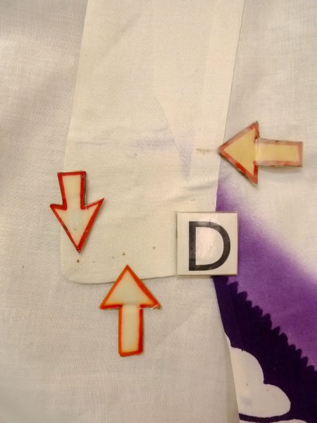 画像19: O0228H 女性用浴衣（日本製）  綿麻 白, 花 【中古】【USED】【リサイクル】 ★★☆☆☆【O0228H】 (19)