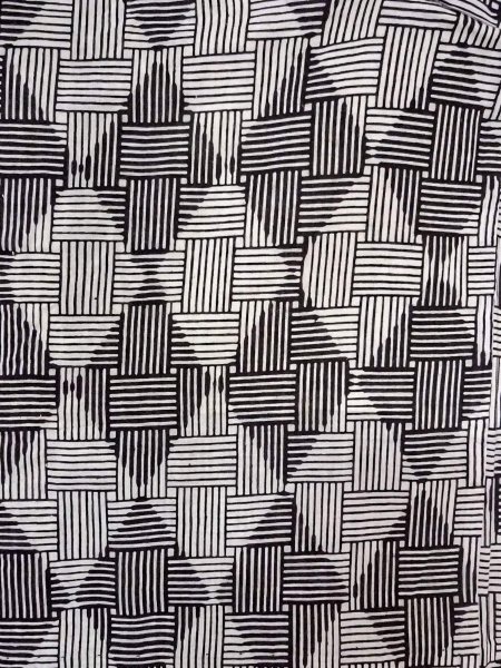 画像3: O0228J 女性用浴衣（日本製）  綿麻 白, 線 【中古】【USED】【リサイクル】 ★☆☆☆☆【O0228J】 (3)