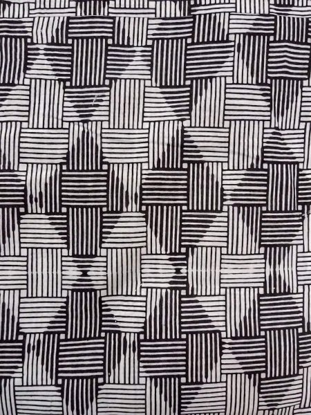 画像4: O0228J 女性用浴衣（日本製）  綿麻 白, 線 【中古】【USED】【リサイクル】 ★☆☆☆☆【O0228J】 (4)