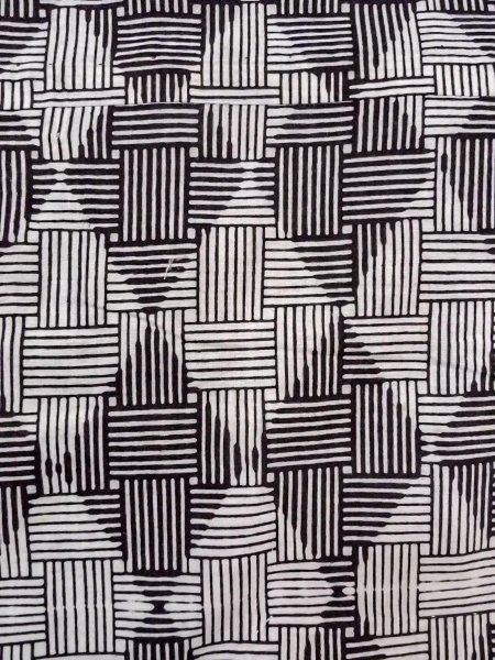 画像5: O0228J 女性用浴衣（日本製）  綿麻 白, 線 【中古】【USED】【リサイクル】 ★☆☆☆☆【O0228J】 (5)