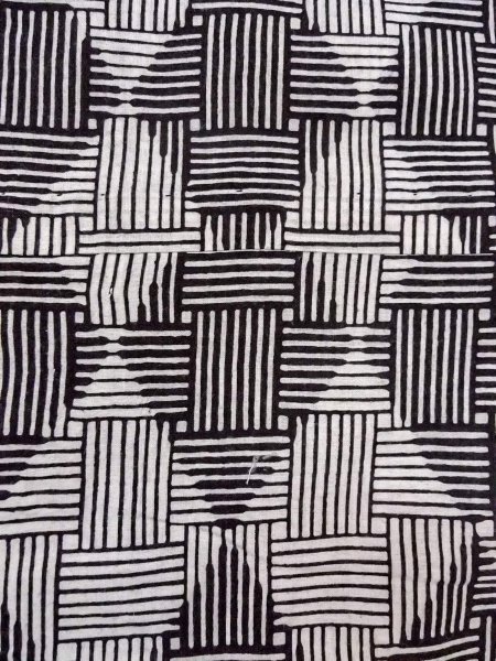 画像6: O0228J 女性用浴衣（日本製）  綿麻 白, 線 【中古】【USED】【リサイクル】 ★☆☆☆☆【O0228J】 (6)