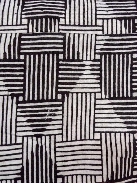 画像7: O0228J 女性用浴衣（日本製）  綿麻 白, 線 【中古】【USED】【リサイクル】 ★☆☆☆☆【O0228J】 (7)