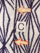 画像16: O0228K 女性用浴衣（日本製）  綿 白, 幾何学模様 【中古】【USED】【リサイクル】 ★★★☆☆【O0228K】 (16)