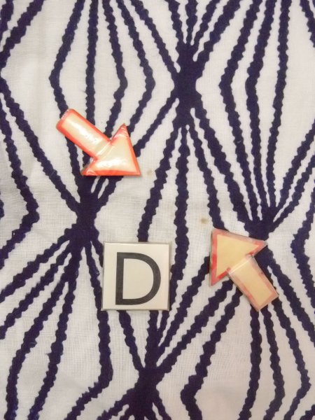 画像17: O0228K 女性用浴衣（日本製）  綿 白, 幾何学模様 【中古】【USED】【リサイクル】 ★★★☆☆【O0228K】 (17)