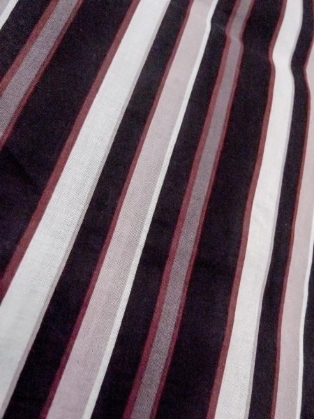 画像8: O0228L 女性用浴衣  綿 黒, 縞 【中古】【USED】【リサイクル】 ★★★☆☆【O0228L】 (8)