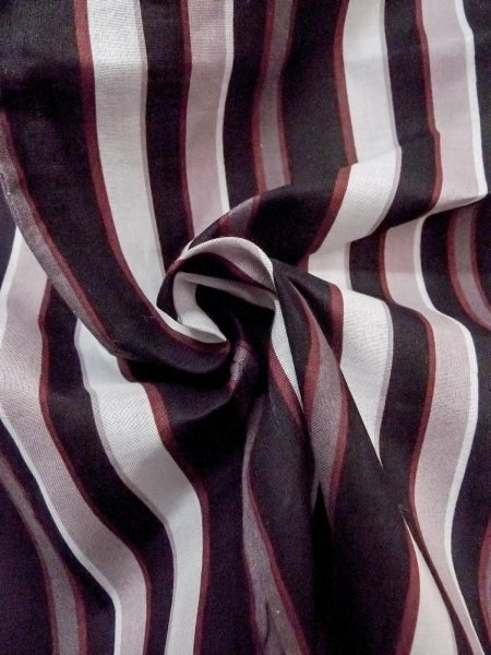 画像11: O0228L 女性用浴衣  綿 黒, 縞 【中古】【USED】【リサイクル】 ★★★☆☆【O0228L】 (11)