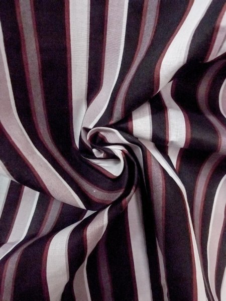 画像12: O0228L 女性用浴衣  綿 黒, 縞 【中古】【USED】【リサイクル】 ★★★☆☆【O0228L】 (12)