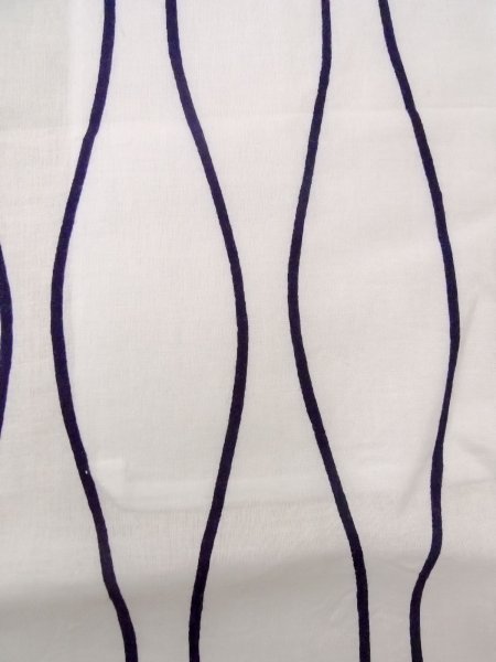 画像8: O0228M 女性用浴衣（日本製）  綿 白, 花 【中古】【USED】【リサイクル】 ★★★☆☆【O0228M】 (8)