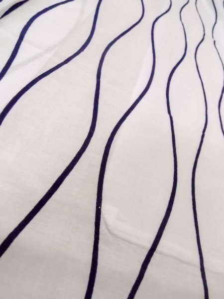 画像11: O0228M 女性用浴衣（日本製）  綿 白, 花 【中古】【USED】【リサイクル】 ★★★☆☆【O0228M】 (11)