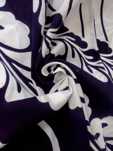 画像13: O0228M 女性用浴衣（日本製）  綿 白, 花 【中古】【USED】【リサイクル】 ★★★☆☆【O0228M】 (13)