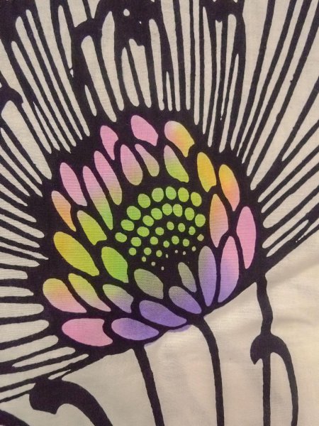 画像6: O0228N 女性用注染浴衣  綿 白, 菊 【中古】【USED】【リサイクル】 ★★☆☆☆【O0228N】 (6)