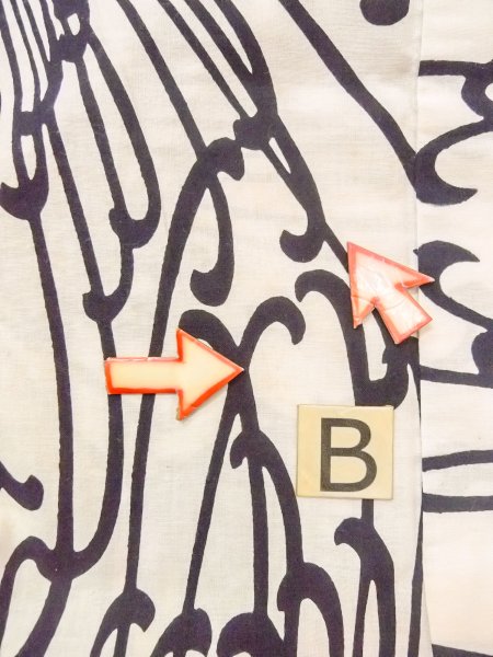 画像16: O0228N 女性用注染浴衣  綿 白, 菊 【中古】【USED】【リサイクル】 ★★☆☆☆【O0228N】 (16)