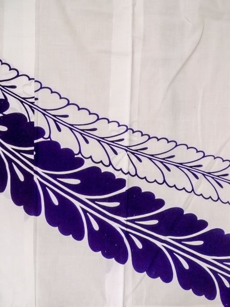 画像3: O0228P 女性用浴衣（日本製）  綿 白, 花 【中古】【USED】【リサイクル】 ★☆☆☆☆【O0228P】 (3)