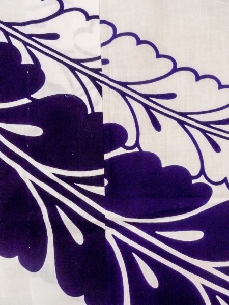 画像5: O0228P 女性用浴衣（日本製）  綿 白, 花 【中古】【USED】【リサイクル】 ★☆☆☆☆【O0228P】 (5)