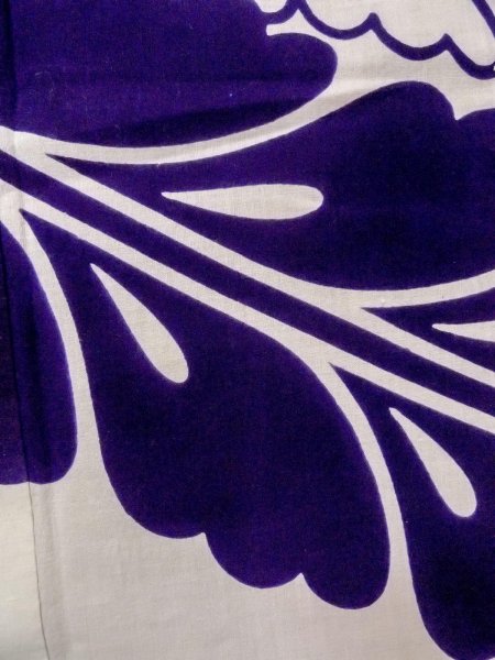 画像7: O0228P 女性用浴衣（日本製）  綿 白, 花 【中古】【USED】【リサイクル】 ★☆☆☆☆【O0228P】 (7)