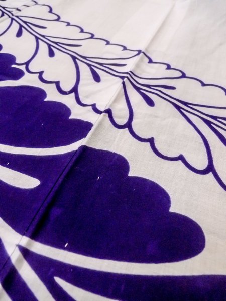 画像10: O0228P 女性用浴衣（日本製）  綿 白, 花 【中古】【USED】【リサイクル】 ★☆☆☆☆【O0228P】 (10)