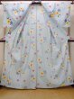 画像2: O0228Q 女性用浴衣（海外製）  綿 薄い水色, 花 【中古】【USED】【リサイクル】 ★★★☆☆【O0228Q】 (2)