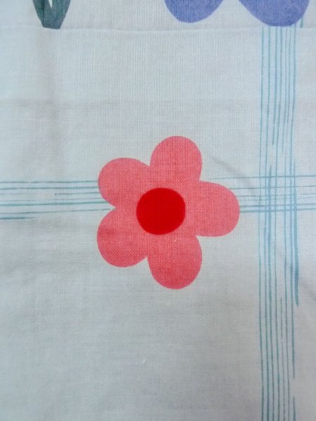 画像7: O0228Q 女性用浴衣（海外製）  綿 薄い水色, 花 【中古】【USED】【リサイクル】 ★★★☆☆【O0228Q】 (7)