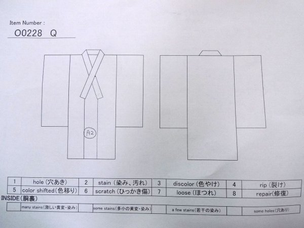 画像13: O0228Q 女性用浴衣（海外製）  綿 薄い水色, 花 【中古】【USED】【リサイクル】 ★★★☆☆【O0228Q】 (13)