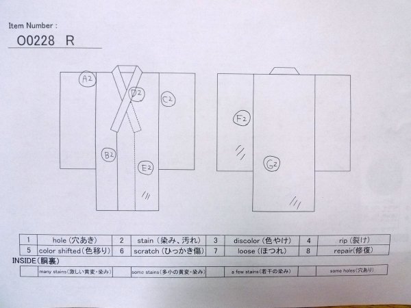 画像13: O0228R 女性用浴衣（海外製）  綿 黒, 桜 【中古】【USED】【リサイクル】 ★★★☆☆【O0228R】 (13)