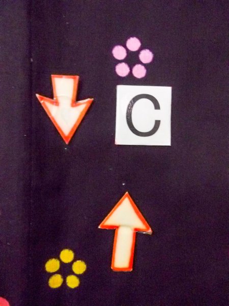 画像16: O0228R 女性用浴衣（海外製）  綿 黒, 桜 【中古】【USED】【リサイクル】 ★★★☆☆【O0228R】 (16)