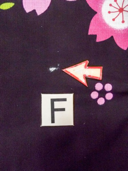 画像19: O0228R 女性用浴衣（海外製）  綿 黒, 桜 【中古】【USED】【リサイクル】 ★★★☆☆【O0228R】 (19)