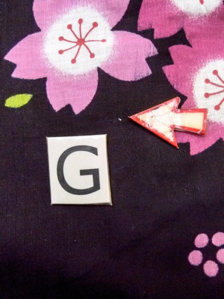 画像20: O0228R 女性用浴衣（海外製）  綿 黒, 桜 【中古】【USED】【リサイクル】 ★★★☆☆【O0228R】 (20)