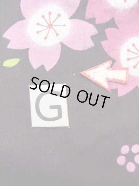 画像20: O0228R 女性用浴衣（海外製）  綿 黒, 桜 【中古】【USED】【リサイクル】 ★★★☆☆【O0228R】 (20)