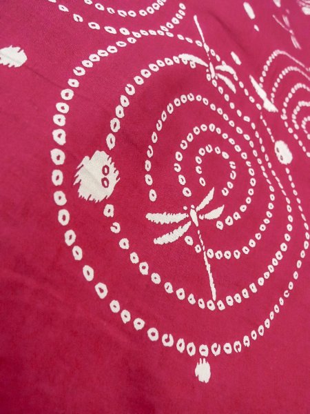 画像9: O0228S 女性用浴衣（海外製）  綿 鮮やか赤色, 丸 【中古】【USED】【リサイクル】 ★☆☆☆☆【O0228S】 (9)