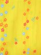 画像4: O0228T 女性用浴衣（海外製）  綿 鮮やか黄色, 花 【中古】【USED】【リサイクル】 ★★★☆☆【O0228T】 (4)