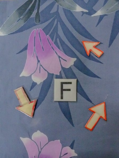 画像18: O0228W 女性用浴衣（海外製）  綿 青み灰色, あやめ 【中古】【USED】【リサイクル】 ★★☆☆☆【O0228W】 (18)