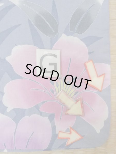 画像19: O0228W 女性用浴衣（海外製）  綿 青み灰色, あやめ 【中古】【USED】【リサイクル】 ★★☆☆☆【O0228W】 (19)