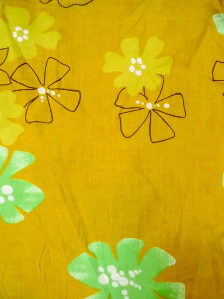 画像3: O0228X 女性用浴衣（海外製）  綿 山吹, 花 【中古】【USED】【リサイクル】 ★★★☆☆【O0228X】 (3)