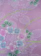 画像3: O0228Y 女性用浴衣（日本製）  綿 淡い藤色, 花 【中古】【USED】【リサイクル】 ★★★☆☆【O0228Y】 (3)
