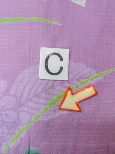 画像17: O0228Y 女性用浴衣（日本製）  綿 淡い藤色, 花 【中古】【USED】【リサイクル】 ★★★☆☆【O0228Y】 (17)