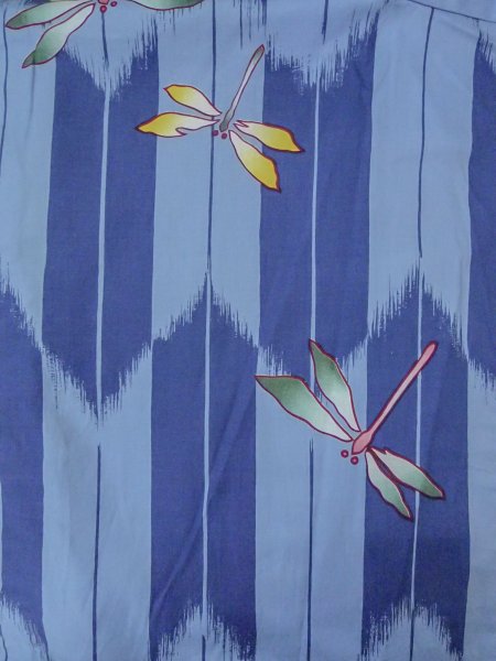 画像3: O0301A 女性用浴衣（海外製）  綿 灰色がかった水色,  【中古】【USED】【リサイクル】 ★★☆☆☆【O0301A】 (3)