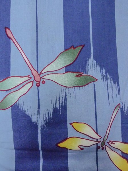 画像5: O0301A 女性用浴衣（海外製）  綿 灰色がかった水色,  【中古】【USED】【リサイクル】 ★★☆☆☆【O0301A】 (5)