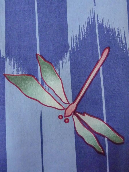 画像7: O0301A 女性用浴衣（海外製）  綿 灰色がかった水色,  【中古】【USED】【リサイクル】 ★★☆☆☆【O0301A】 (7)