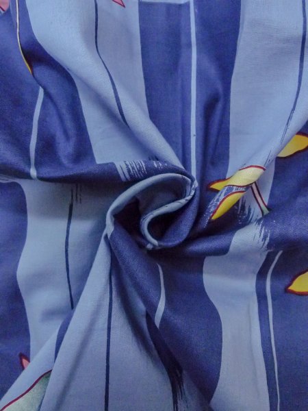 画像11: O0301A 女性用浴衣（海外製）  綿 灰色がかった水色,  【中古】【USED】【リサイクル】 ★★☆☆☆【O0301A】 (11)