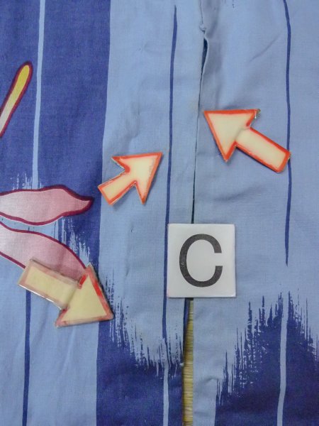 画像16: O0301A 女性用浴衣（海外製）  綿 灰色がかった水色,  【中古】【USED】【リサイクル】 ★★☆☆☆【O0301A】 (16)