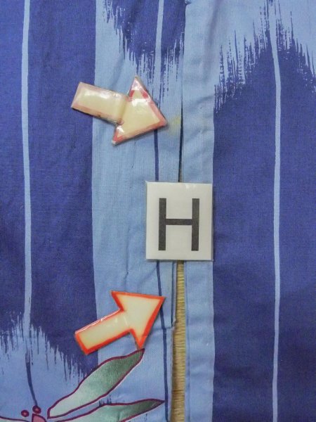 画像21: O0301A 女性用浴衣（海外製）  綿 灰色がかった水色,  【中古】【USED】【リサイクル】 ★★☆☆☆【O0301A】 (21)