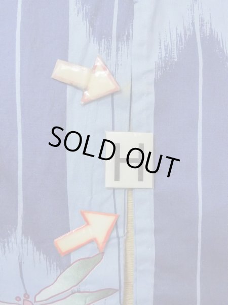 画像21: O0301A 女性用浴衣（海外製）  綿 灰色がかった水色,  【中古】【USED】【リサイクル】 ★★☆☆☆【O0301A】 (21)